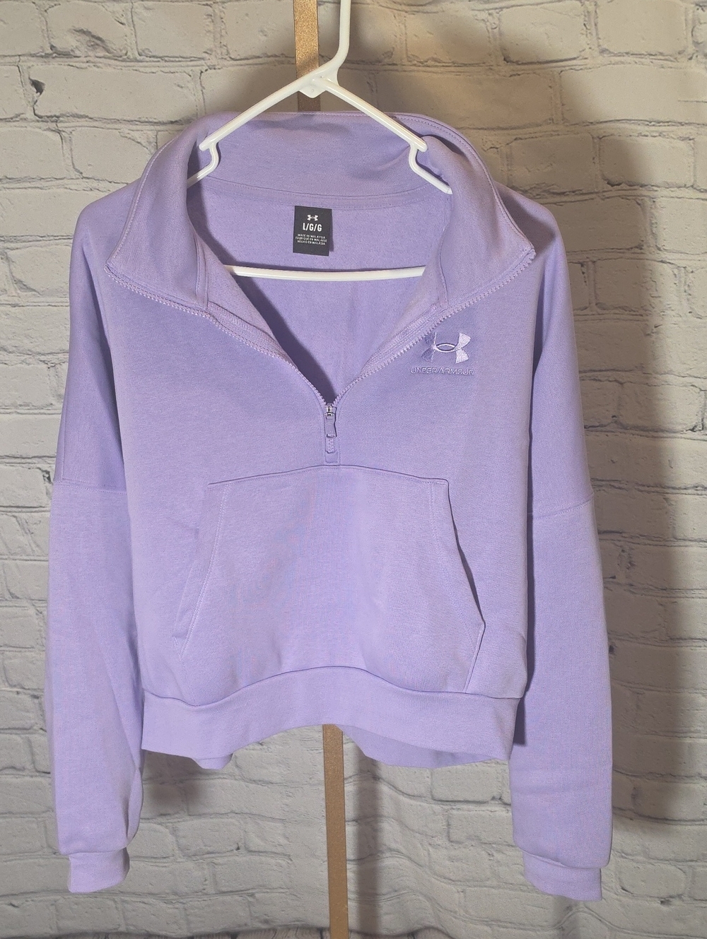 Under Armour Lavender Half-Zip Pullover Sweatshirt